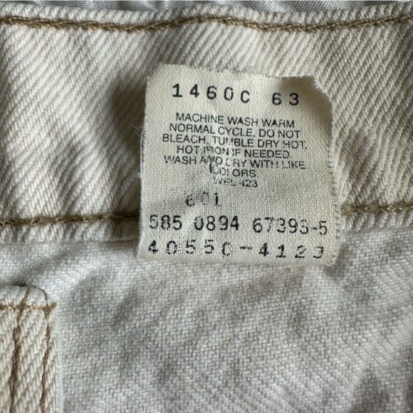 Vintage Levi's 550 Jeans Size 36x30 Orange Tab 90's USA Relaxed Fit Taper Cream - Picture 6 of 8